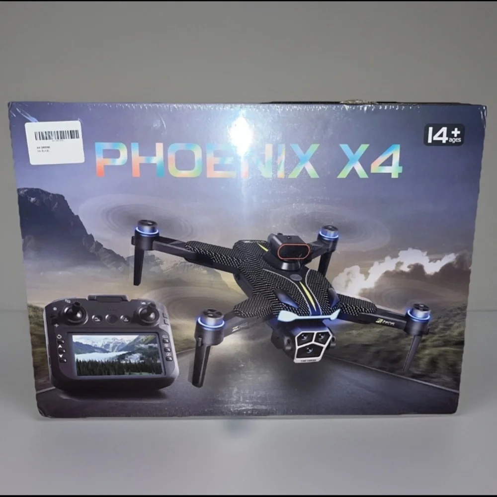 Drone W/Cinematic Camera Built In Screen, Remote, GPS,Auto Return A Phoenix X4